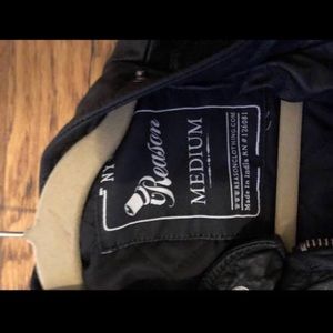 Reason company. Leather jacket with straps. Originally 250.